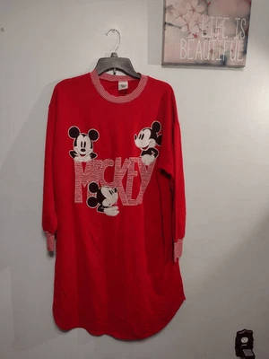 Vestido Suéter Mickey & Co Mickey Mouse De Colección Hecho en EE. UU. Para Mujer S/M Rojo Disney Foto 1 de 4