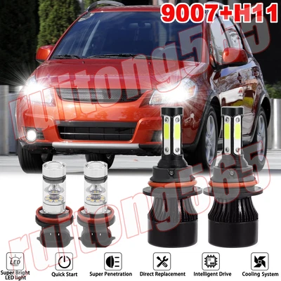 Kit de faros antiniebla LED de haz alto/bajo para Suzuki SX4 2007-2013 4X Foto 1 de 4