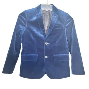 Crewcuts Ludlow boys blue velvet blazer jacket sport coat size 8 - Picture 1 of 6