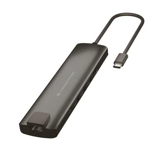 Hub USB Conceptronic 110515507101 Aluminium Gris 9 en 1 - Afbeelding 1 van 3