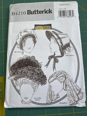 Butterick B4210 Making History Historical Hat Sewing Pattern Multi Size Uncut - Image 1 of 4