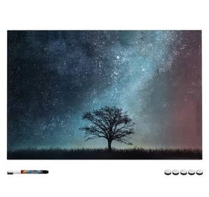 Magnettafel Memoboard 90x60cm Notiztafel Sternenhimmel Design abwaschbar - Bild 1 von 1