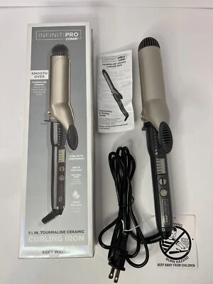 Conair InfinitiPro Tourmaline Ceramic Curling Iron 1-1/2 In High Heat Less Frizz - Image 1 of 4
