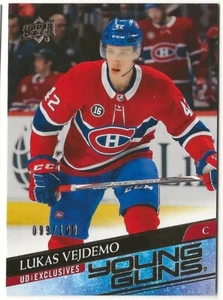 2020-21 Upper Deck Exclusivas Young Guns #490 Lukas Vejdemo 099/100 canadienses - Imagen 1 de 2