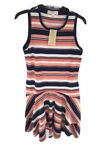 MICHAEL KORS Freizeitkleid Gr. M koralle/marine ärmellos Polyester/Viskose -o - Bild 1 von 12