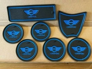 MINI (R50 \ R53 - 2Dr ) 2002 -2006 INTERIOR DASH GATE PAD SET 'COOPER' BLUE ONLY - Picture 1 of 10