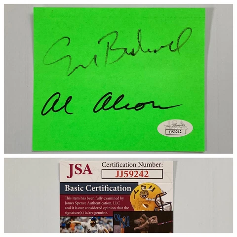 Atari Nolan Bushnell & Al Alcorn Signed Autograph 4x4.5 Index Card JSA FREE S&H Cover