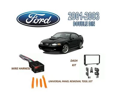 BRAND NEW 2001-2003 FORD MUSTANG STEREO INSTALL DASH KIT, WIRE HARNESS - Image 1 of 2