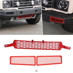 Front Bumper Mesh Grille Insert Combo Kits Fits Ineos Grenadier 2023-24 Red 3PCS - Picture 1 of 20