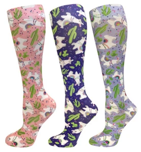 Prestige Medical Nurse Llama 15-20mmHG Soft Comfort Compression Socks 3 Colors! - Picture 1 of 7