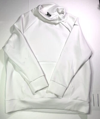 Nike Dri-Fit Sportswear Hoodie Women's Large White Long Sleeve Kangaroo Pockets - Image 1 of 4