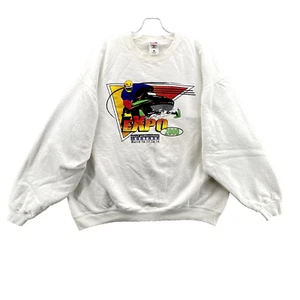 Vintage Fruit of the Loom Pullover Herren XL weiß Rundhals Snowmobile Expo 90er - Bild 1 von 11