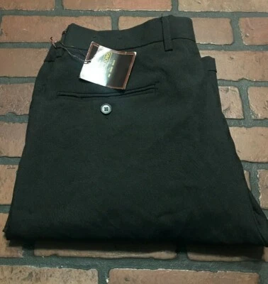 K.C. Pantalones de vestir plisados negros de colección para hombre talla 34 x 34 Foto 1 de 4