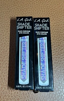 Lote de 2 L.A. Oropel de color de ojos cromado dúo palanca de cambios de sombra para niñas GES244 Foto 1 de 4