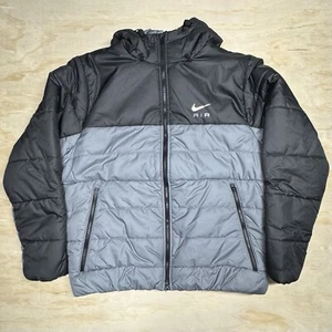 Nike Air Therma Fit Tech Puffer Jacket Black Grey FN0251-065 Men's Size Large - Picture 1 of 9