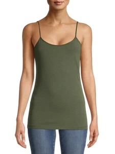 Time And Tru Women's Scoop Neck Fitted Cami Tank X-LARGE Sea Turtle Green - Picture 1 of 2