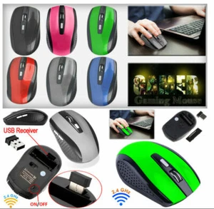 2.4GHz Wireless Optical Mouse Mice & USB Receiver For PC Laptop Computer DPI USA - Picture 1 of 16