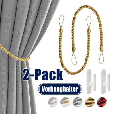 Vorhang Raffhalter 2er Pack Vorhanghalter Wandbehang Gardinenhalter Halterung - Bild 1 von 4