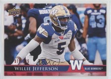 2021 Upper Deck CFL Red /165 Willie Jefferson #155