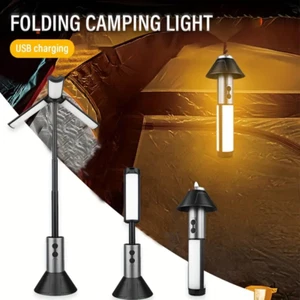 Portable Dimmable LED Folding Camping Tent Light USB Rechargeable Emergency NEW - Picture 1 of 13