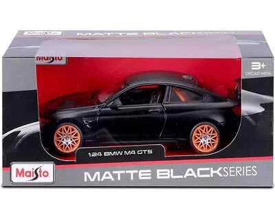 MAISTO MATTE BLACK SERIES  1:24 AUTO DIE CAST BMW M4 GTS NERO OPACO ART 31246 - Immagine 1 di 3