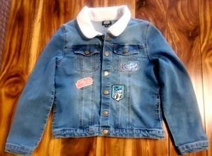 Star Wars Kids Denim Jacket Size XL (12/14) Stretch Star Wars Patches - Picture 1 of 7