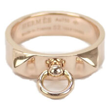 Hermes Collier de Chien Au750 18K Rose Gold Ring #52 US Size 6 6.2grams w/Box