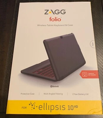 ZAGG Folio Wireless Tablet Keyboard & Case for Ellipsis 10 HD - new - Image 1 of 3