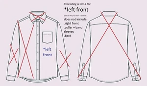 Big Scraps of 12 Men's assorted STRIPE shirt LEFT FRONTS 100% cotton, Fabric - Picture 1 of 10
