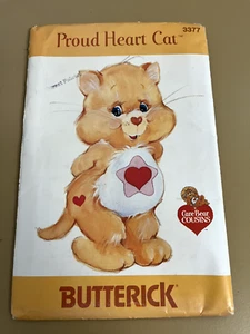 Butterick 3377, UNCUT Sewing Pattern, Care Bears Cousins, Proud Heart Cat - Picture 1 of 2