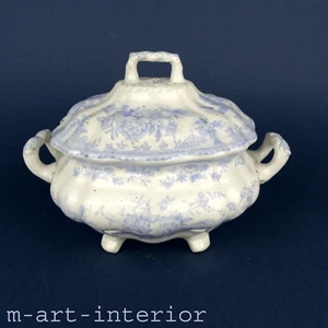 Antike Wedgwood Steingut Terrine mit Deckel, Asiatic Pheasants, England um 1880 - Bild 1 von 15