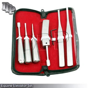 Equine Elevator Set, Hand Crafted, Stainless Steel, Dental, Equine 6 Pcs - Picture 1 of 3