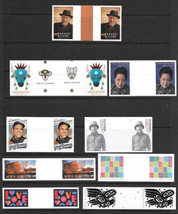 IMPERFORATE 2021 Commemoratives (NO Die-Cut) Issues--Single Design Gutter Pairs - Picture 1 of 1