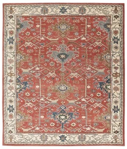 Channing Red Handmade Contemporary Oriental Style 100% Woolen Area Rugs & Carpet - Picture 1 of 8