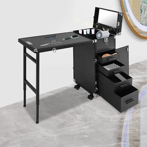 Tren de Maquillaje Maleta Rolling Manicura Mesa Cosmético Trolley Almacenamiento Organizador - Imagen 1 de 24