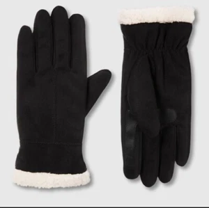 Isotoner Microsuede Gloves - Black L/ XL - Picture 1 of 7