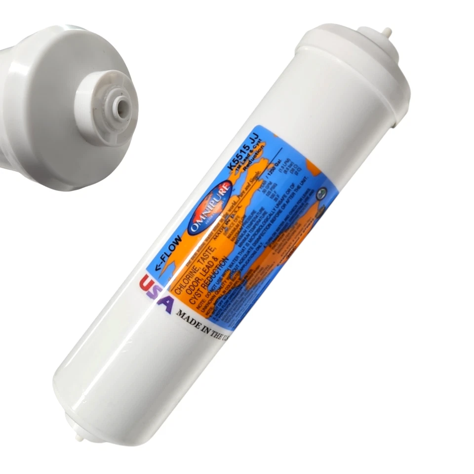 Omnipure K5515-JJ 1M Lead & Cyst Reduction Carbon Filter 1/4" QC - Image 1 of 1