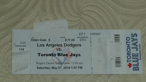 Toronto Blue Jays 2016 full box office ticket Pick a game (I have many games) Cover