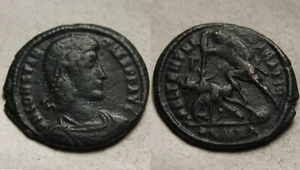 Constantius II spearing enemy horse rider battle/Rare ancient Roman coin/Cyzicus - Picture 1 of 6