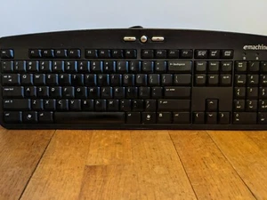Emachines Wired Black KeyBoard USED Model KB0511 - Picture 1 of 4