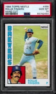 PSA 10 - 1984 Topps Nestlé #495 Rollie Fingers Milwaukee Brewers Salón de la fama - Imagen 1 de 2