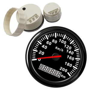 85mm 200km/h Digital Tachometer Geschwindigkeitsmesser Passt Für Auto Motorrad - Bild 1 von 3