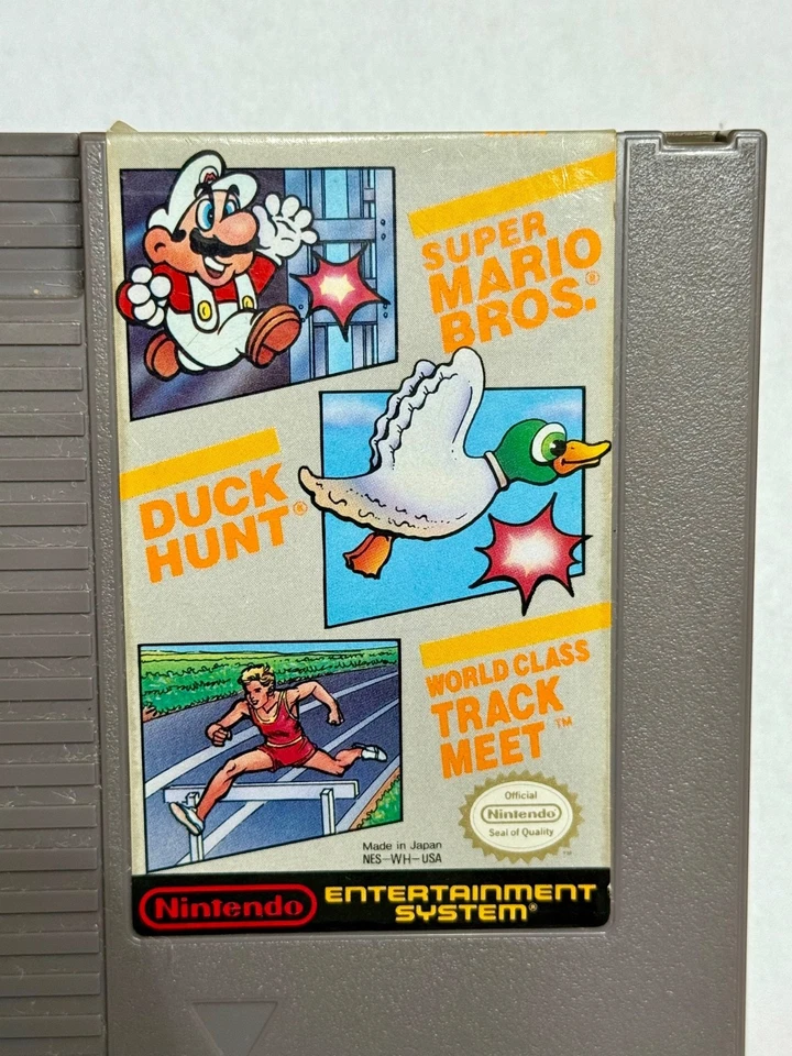Super Mario Bros. / Duck Hunt / Track Meet (NES, 1990) Authentic Tested Working - Image 1 of 4