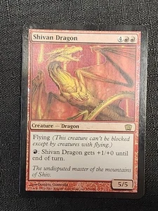 MTG FOIL Shivan Dragon - 8th Edition #221 - Picture 1 of 3