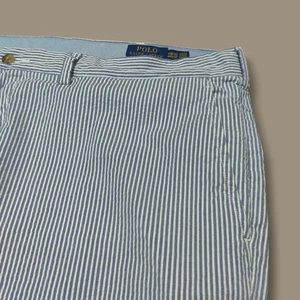 Polo Ralph Lauren Men’s Seersucker Pants Size 44B / 32 Stripped White Flesh Pony - Picture 1 of 9