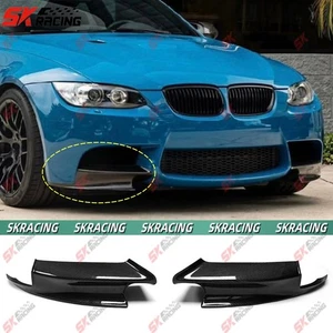 Parachoques delantero divisores laterales ajuste BWM M3 E90 E92 E93 2008-13 fibra de carbono seca - Imagen 1 de 27