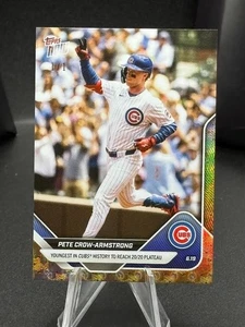 2025 Topps Now #319 Pete Crow-Armstrong Youngest Cub 20/20 FoilFactor 1/1 - Picture 1 of 5