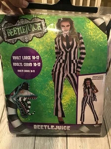 Beetlejuice Adult Woman Costume Size Large 10/12 -NEW - Picture 1 of 2