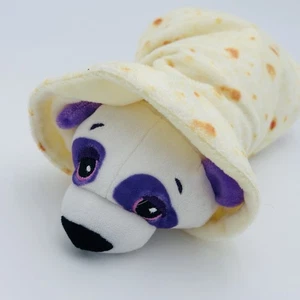 Oso panda Cutetitos peluche púrpura blanco 7" chile con envoltura de burrito - Imagen 1 de 12