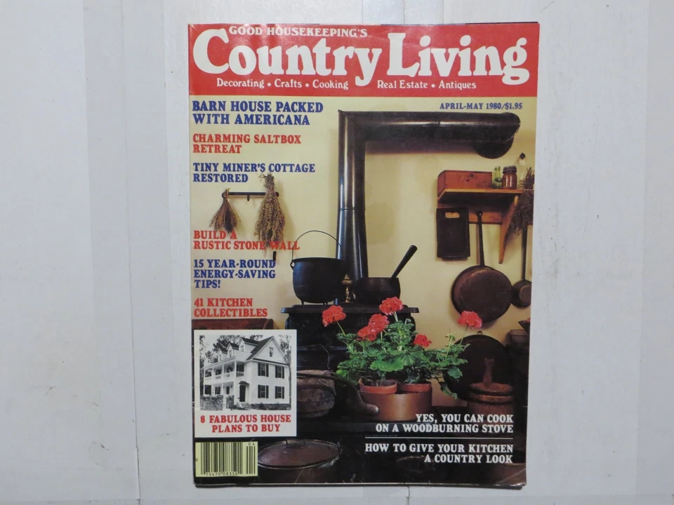 Country Living Magazine Decorating Crafts Cooking Real Estate 1980 April May 3S - Image 1 of 1